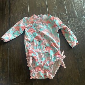 Rufflebutts 6-12 month rash guard swimsuit